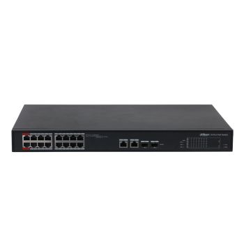 18-портовый управляемый 16xPoE (2x90Вт) коммутатор Dahua DH-S4101-16ET2GF-240-C