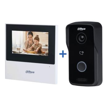 Комплекты домофона - Комплект домофона Dahua DHI-VTH2611L-WP 4.3" Wi-Fi + DHI-VTO2111D-P-S3