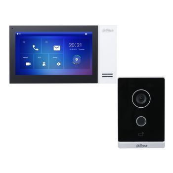Комплекты IP домофонов - Комплект домофона Dahua DHI-VTH2421FW-P + вызывная панель DHI-VTO2211G-WP-S2