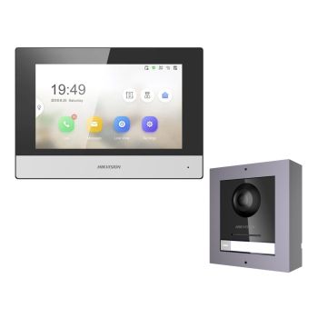 Комплекты домофона без записи аудио, видео - Комплект домофон Hikvision DS-KH6320-WTE1 + вызывная панель DS-KD8003-IME1(B)/Surface/Europe BV