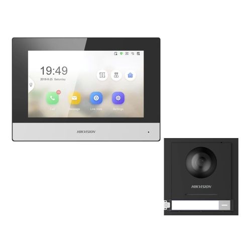 Комплекты домофона - Комплект домофон Hikvision DS-KH6320-WTE1 + вызывная панель DS-KD8003-IME1/Plastic