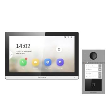 Комплекти IP домофонів Hikvision - Комплект домофон Hikvision DS-KH6350-TE1 + виклична панель DS-KV8413-WME1(C)/Flush/Europe BV