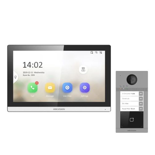 Комплекты IP домофонов Hikvision - Комплект домофон Hikvision DS-KH6350-WTE1 + вызывная панель DS-KV8413-WME1(C)/Flush/Europe BV