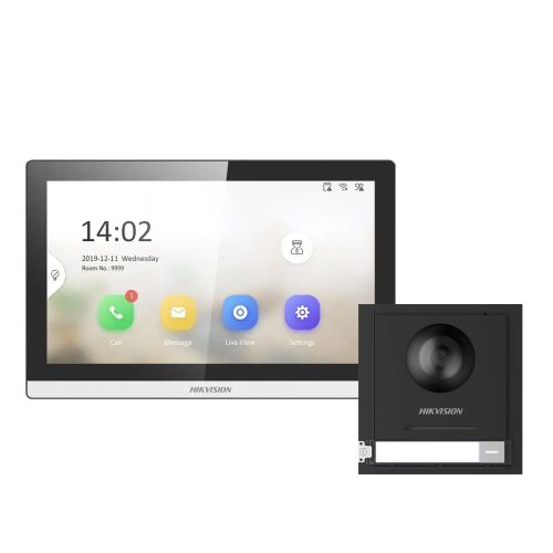 Комплекты домофона - Комплект домофон Hikvision DS-KH6350-WTE1 + вызывная панель DS-KD8003-IME1/Plastic