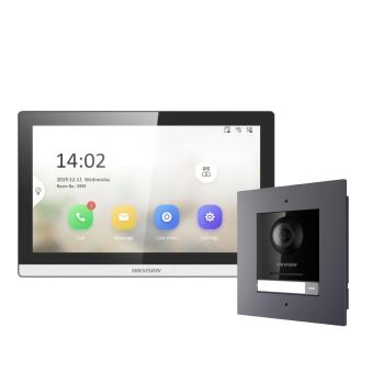 Комплект домофон Hikvision DS-KH6350-TE1 + виклична панель DS-KD8003-IME1(B)/Flush/Europe BV