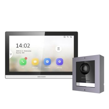 Комплекты домофона - Комплект домофон Hikvision DS-KH6350-WTE1 + вызывная панель DS-KD8003-IME1(B)/Surface/Europe BV