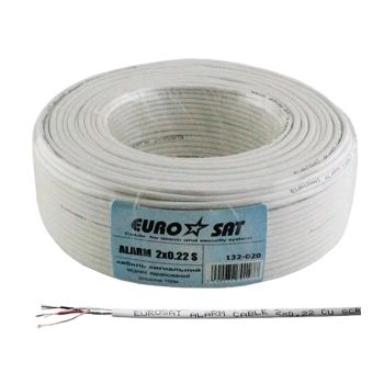 Сигнальный кабель Euro Sat без экрана (бух. 100м) Allarm 2*0,22 CU