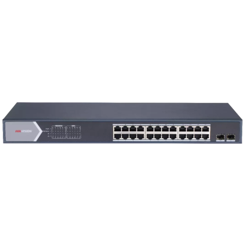Коммутаторы Hikvision с грозозащитой - 24-портовый управляемый гигабитный PoE-коммутатор Hikvision DS-3E1526P-SI