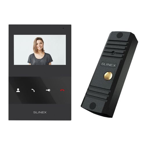 Комплекты домофонов Slinex - Комплект видеодомофона Slinex ML-16HD (black)+SQ-04M (black)