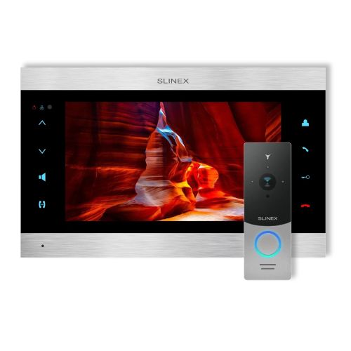 Комплекты домофонов Slinex - Комплект видеодомофона Slinex SL-10N Cloud (silver + black)