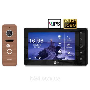Комплект видеодомофона NeoLight NeoKit HD PRO WF (черный/бронза)