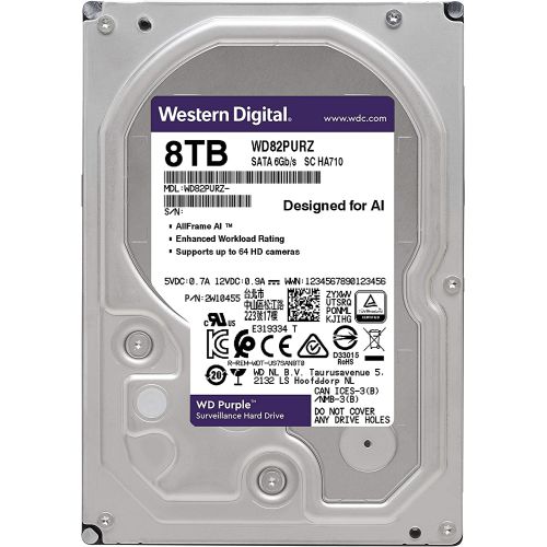 Жорсткі диски - Жорсткий диск 3.5 "WD Purple 8TB WD82PURZ