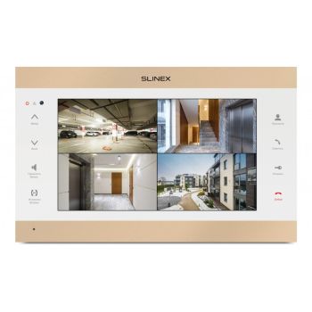 Золотые домофоны - IP-видеодомофон Slinex SL-10IPTHD gold+white