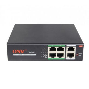 4-х канальный PoE коммутатор ONV H1064PLS 