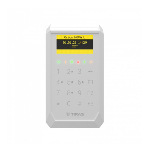 Охранная сигнализация Tiras Technologies - Сенсорная клавиатура Tiras OLED K-PAD OLED (white)