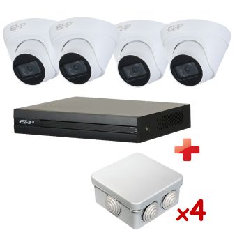 Комплект відеоспостереження Dahua EZIP-KIT/NVR1B04HC-4P/E/4-T1B20