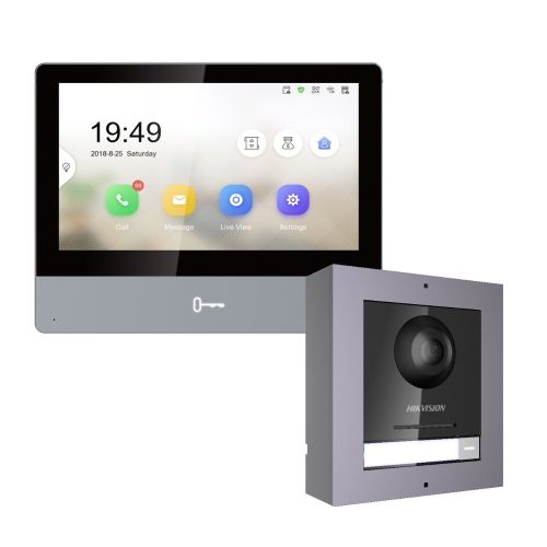 Комплекты домофонов Hikvision - Комплект домофон Hikvision DS-KH8350-WTE1 + вызывная панель DS-KD8003-IME1(B)/Surface/Europe BV