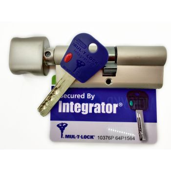Циліндр MUL-T-LOCK INTEGRATOR ключ/тумблер нікель (54 мм 27x27Т