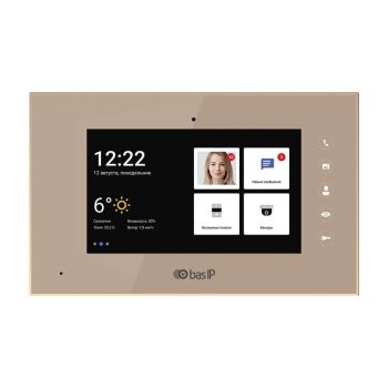Золотые домофоны - IP-видеодомофон 7" Bas-IP AQ-07LA gold