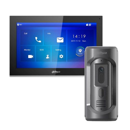 Комплекты домофона с записью аудио, видео - Комплект домофона Dahua DHI-VTH5441G + вызывная панель DHI-VTO2101E-P-S2