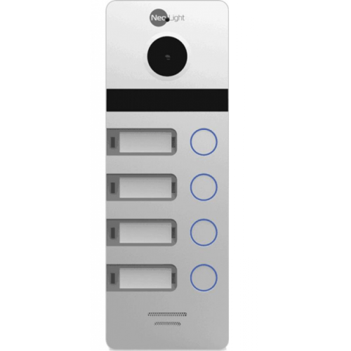 Вызывные панели NeoLight - Вызывная видеопанель домофона NeoLight MEGA/4 Silver