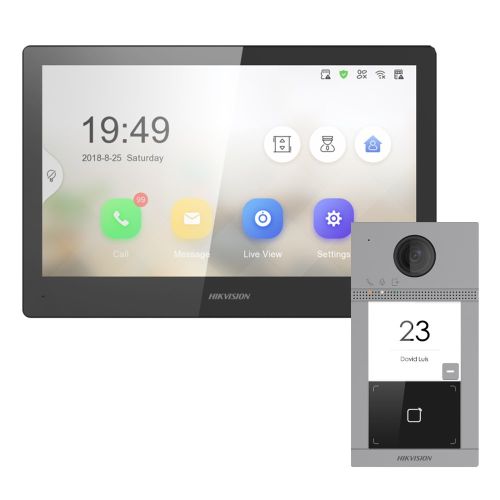 Комплекты домофона с записью аудио, видео - Комплект домофон Hikvision DS-KH8520-WTE1 + вызывная панель DS-KV8113-WME1(C)/Europe BV