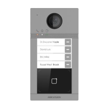 2Мп IP вызывная панель с Wi-Fi Hikvision DS-KV8413-WME1(B)/Surface/Flush