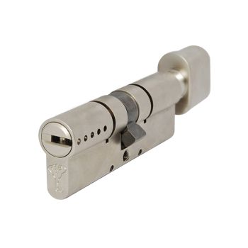 Цилиндр Mul-t-lock Interactive+ ключ/тумблер никель сатин 113 мм