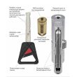 Цилиндр ABLOY NOVEL 110 мм 52,5x57,5 ключ-ключ золото, ключ 35 мм