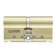 Цилиндр ABLOY NOVEL 110 мм 52,5x57,5 ключ-ключ золото, ключ 35 мм