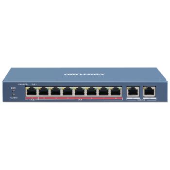 8-портовий некерований POE комутатор Hikvision DS-3E0310HP-E