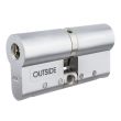  Циліндр ABLOY NOVEL 110 мм 52,5x57,5 ключ-ключ матовий хром, ключ 35 мм