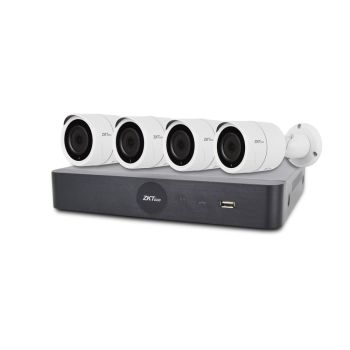 IP комплект відеоспостереження  ZKTeco KIT-8504NER-4P/4-BS855L11B