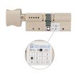 Цилиндр замка MUL-T-LOCK MT5+ CLIQ ключ/тумблер никель сатин (Израиль) 105 мм 60iх45Т