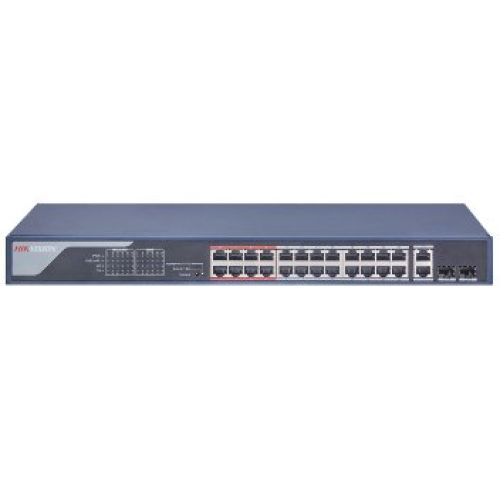 Неуправляемый коммутатор 24 порта РoЕ - POE коммутатор Hikvision DS-3E0326P-E (B)