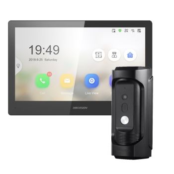 Комплект видеодомофонов Hikvision - Комплект домофон Hikvision DS-KH8520-WTE1 + вызывная панель DS-KB8113-IME1(B)