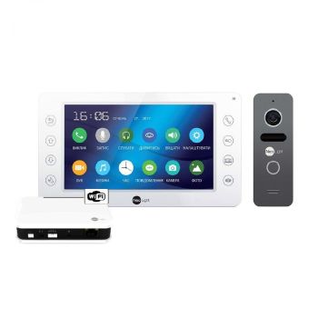 Комплект видеодомофона NeoLight Kappa + WiFi Box (silver)