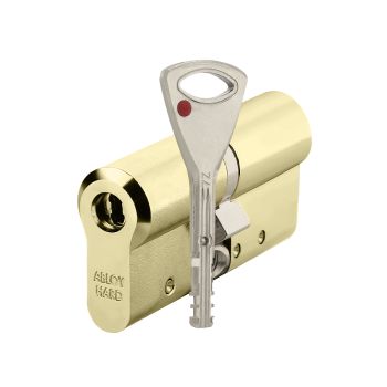 Дверная фурнитура - Цилиндр Abloy Protec2 Hard ключ-ключ 73 мм матовая латунь