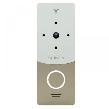 IP вызывные панели Slinex - Вызывная видеопанель домофона Slinex ML-20 IP Gold+White