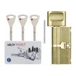 Цилиндр Abloy Protec2 ключ/тумблер (Финляндия) 172 мм 111/61T матовая латунь