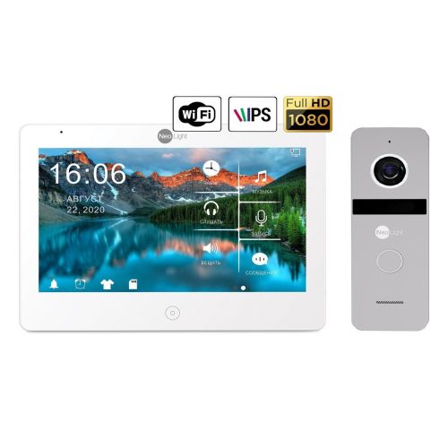 Комплекты домофона с записью аудио, видео - Комплект видеодомофона Neolight Mezzo HD WF и Neolight Solo FHD (Graphite/Silver)