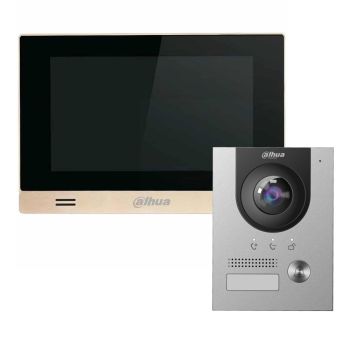 Комплект домофона Dahua DHI-VTH1550CHM-S1 + вызывная панель DHI-VTO2202F