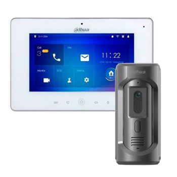 Комплект домофона Dahua DHI-VTH5221DW-S2 + вызывная панель DHI-VTO2101E-P-S2