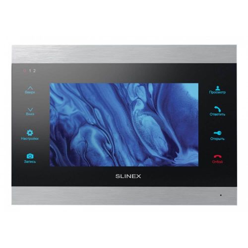 IP домофоны черного цвета - IP-видеодомофон Slinex SL-07IPHD (silver+black)