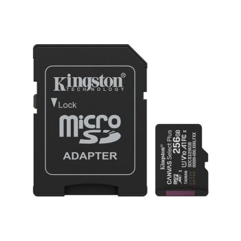 Карты памяти Kingston - Карта памяти Kingston microSD 256GB C10 UHS-I A1 V10 R150MB/s + SD