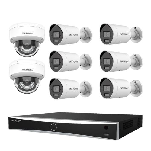 Комплекты видеонаблюдения на 8 камер - Комплект IP видеонаблюдения Hikvision KIT-DS218