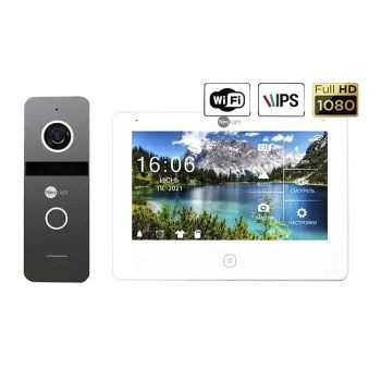Комплекты домофонов NeoLight - Комплект видеодомофона Neolight NeoKIT HD Pro WF B/Graphite