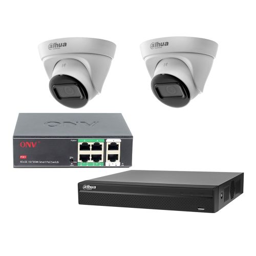 Комплекты видеонаблюдения: 2 МП - Комплект IP видеонаблюдения Dahua KIT-DH102