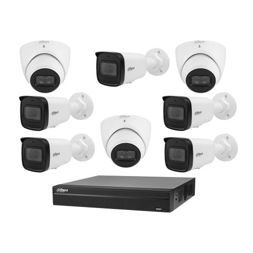 Комплекты видеонаблюдения Dahua на 8 камер - Комплект IP видеонаблюдения Dahua KIT-DH182
