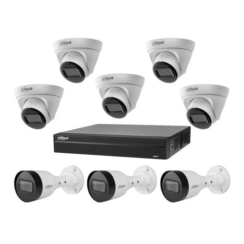 Комплекты видеонаблюдения Dahua на 8 камер - Комплект IP видеонаблюдения Dahua KIT-DH184